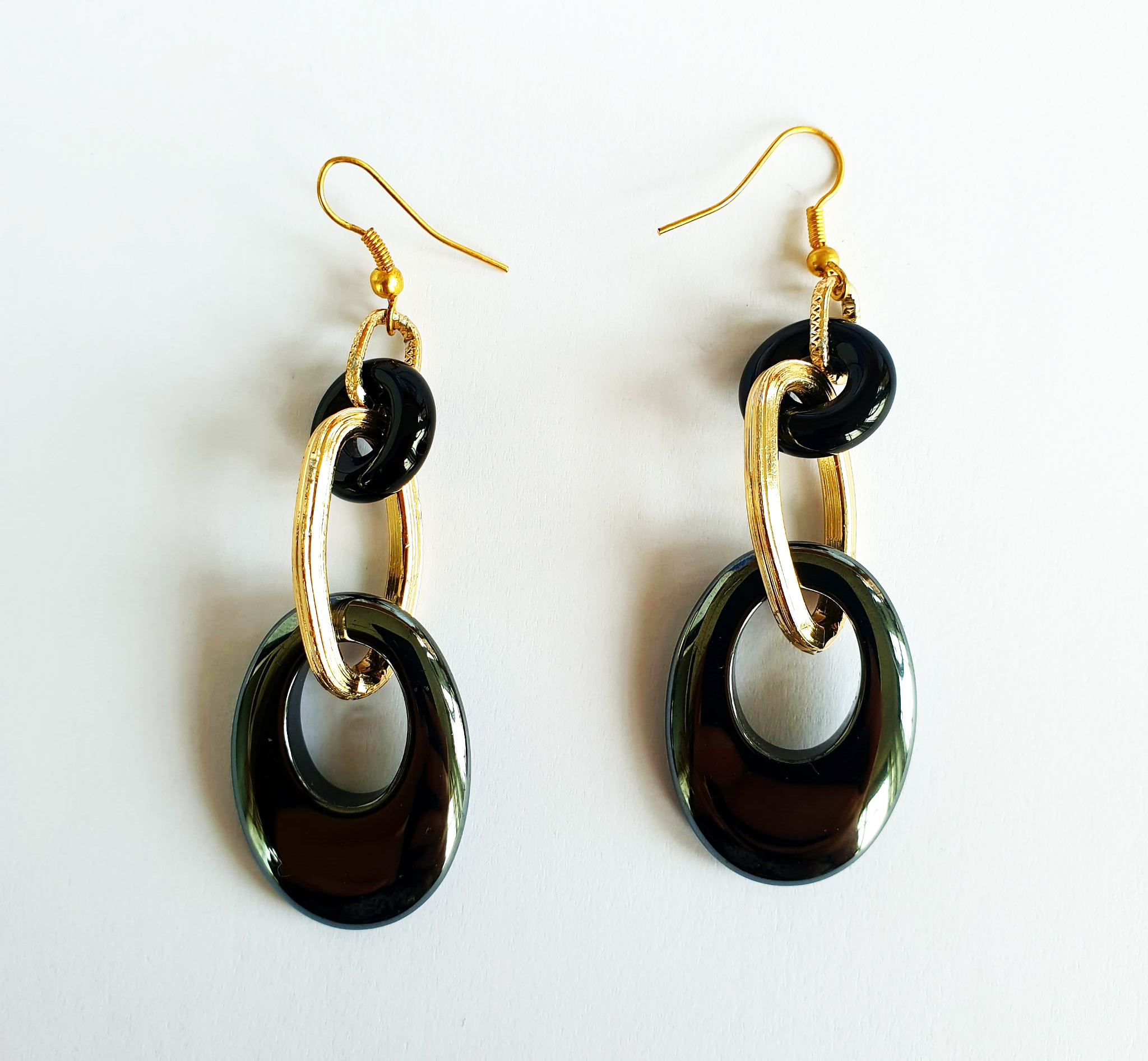 Earrings Hematite Stone - Image 2