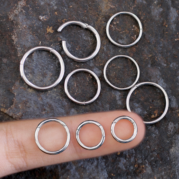 Hoop Clicker Silver Colour
